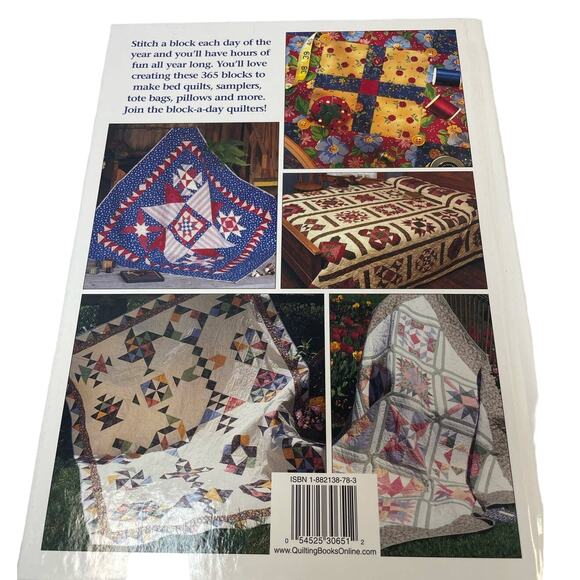 Vintage 2002 365 Fun-To-Stitch Quilt Blocks Jeanne Stauffer Sandra Hatch Book - Picture 3 of 3